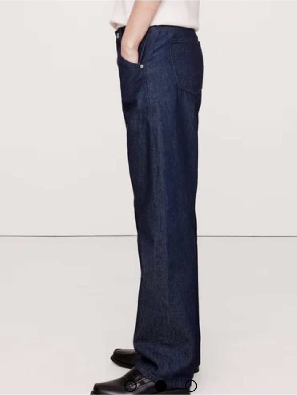 Banana Republic Slouchy Straight Leg Dark Rinse Jeans, 30